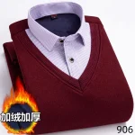 2026 Men's Winter Warm Shirts Thickened Fake Two-piece Shirts Male High-quality Shirts Men's Warm Clothes Shirt Pullovers Tops - Image 24
