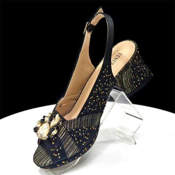 Women's Peep-Toe Heels with handbag - Image 19