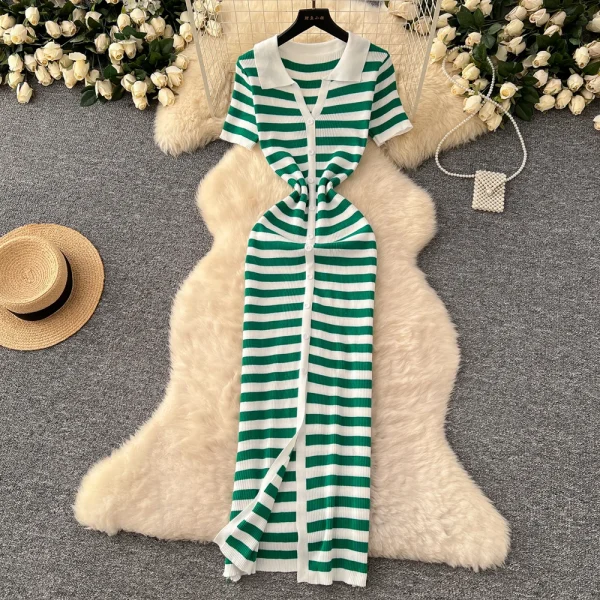 Knit stripe maxi dress - Image 4
