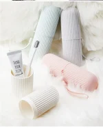 Travel Portable Toothbrush Cup Bathroom Toothpaste Holder Storage Case Box Organizer Travel Toiletries Storage Cup New Creative - Image 12