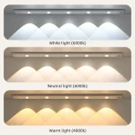 White/Black LED Cabinet Light USB Rechargeable Motion Sensor LED Light for Kitchen Wardrobe Cabinet Lighting 20CM/30CM/40CM/50CM - Image 2