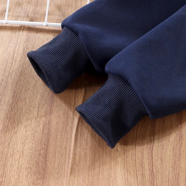 Boys O Neck Spliced Long Sleeve Hoodies Sets - Image 6