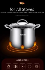 GEDO LFGB 304 Stainless Steel Stewing Pot - Image 27