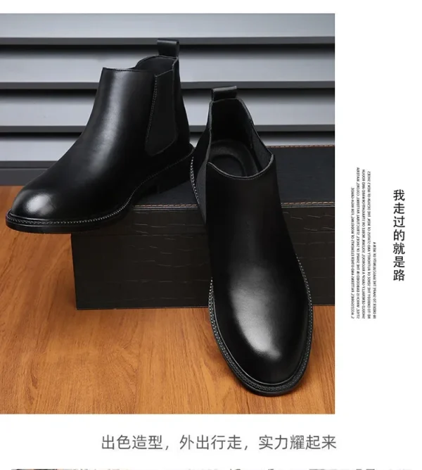 Men's Boots Handmade Leather Ankle Shoes - Image 23