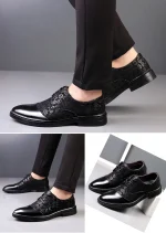 Men Black oxfords shoes - Image 27