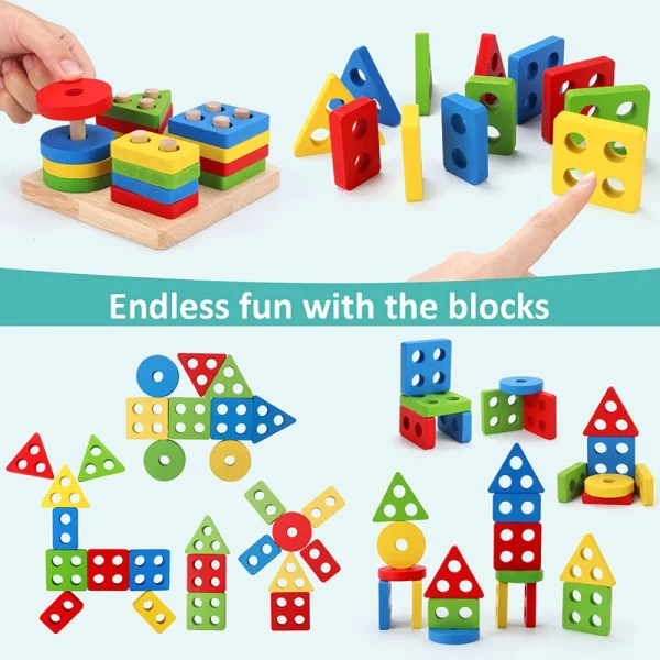 Montessori 3D Wooden Puzzle & Learning Set - Image 28