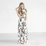 Summer Maxi Dress Women Floral Print Boho Beach Dress - Image 5