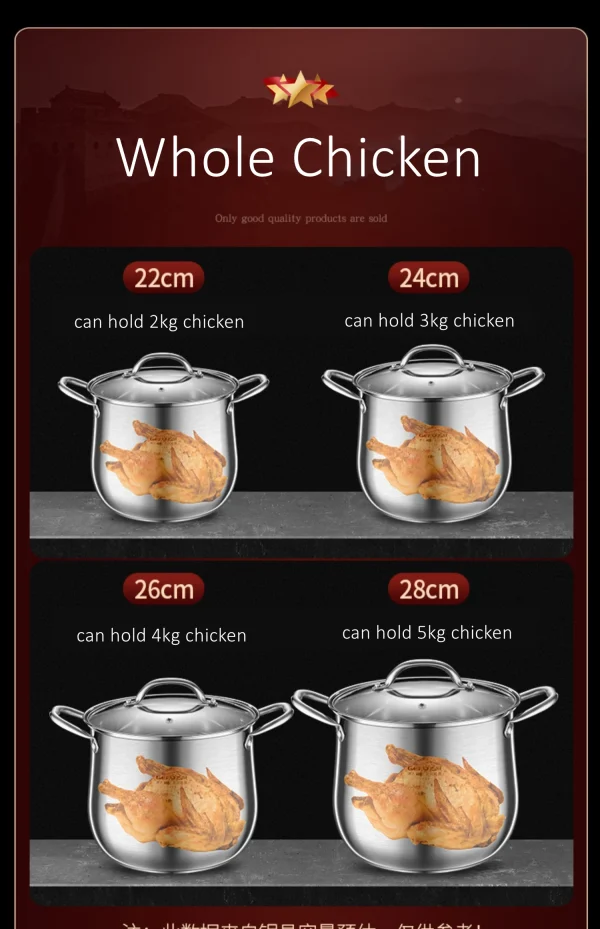 GEDO LFGB 304 Stainless Steel Stewing Pot - Image 20