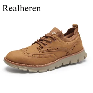 Mens Brogues Leather Casual Shoes