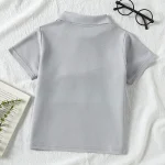 Boys Handsome And casual Lapel Short Sleeved T-shirt - Image 23
