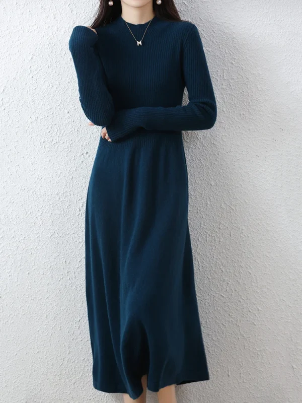Merino Wool Knitwear Sweater dress - Image 9