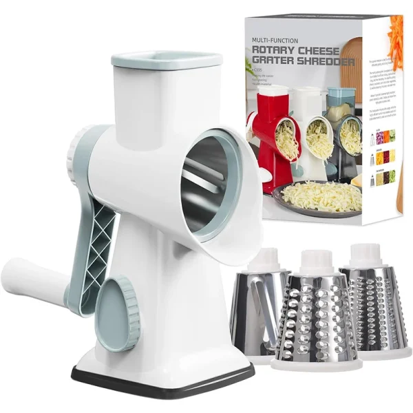 LMETJMA 3-in-1 Rotary Cheese Grater - Image 7