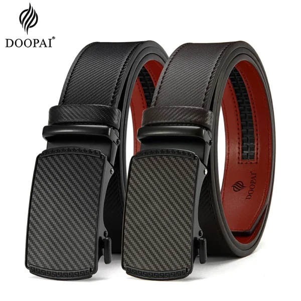 Men Belts Leather Waist Strap Male Automatic Buckle Waistband Mens High Quality Girdle Belts for Women Men Gifts 105 115  125cm - Image 34