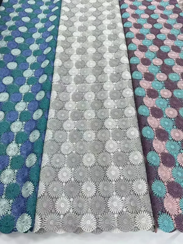 Nigerian Guipure Cord Lace Fabric African Embroidery Fabric 2025 High Quality For Elegant Women Party Sewing Women Asoebi - Image 12