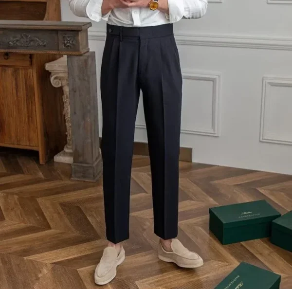 Man Suits Pants Fluid Khaki Draped Trousers for Men Baggy Suit Korean Style Clothes Reviews Many Slacks High Quality Dress Up - Image 31