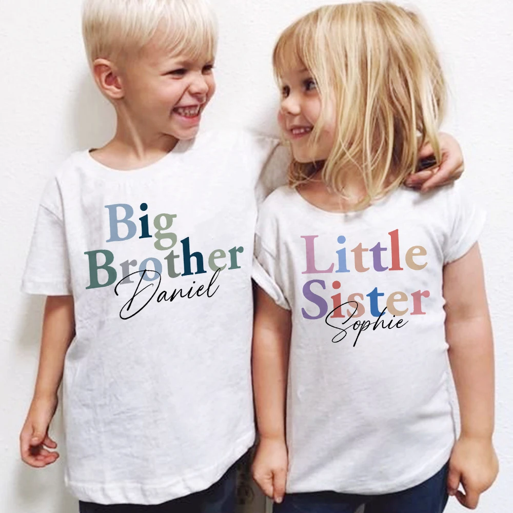 Sc2fc4c94697748cc8667d3d37408c941z.webp Personalized Sibling T-Shirt Set Custom "Big Brother" and "Little Sister" - Image 1