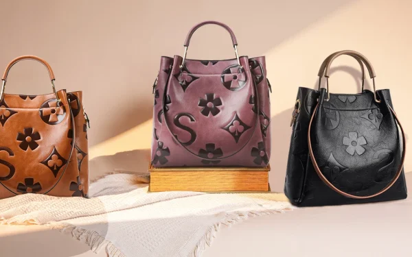 Top Handle Bucket Bag Set - Image 14