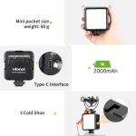 Ulanzi VL49 6W Mini Vlog LED Fill Light White 2000mAh 5500K Zoom Lighting Photographic Lighting Video Phone Selfie Fill Lamps - Image 6