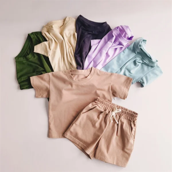 Essential 2-Piece Kids' Solid Summer Set - Image 8