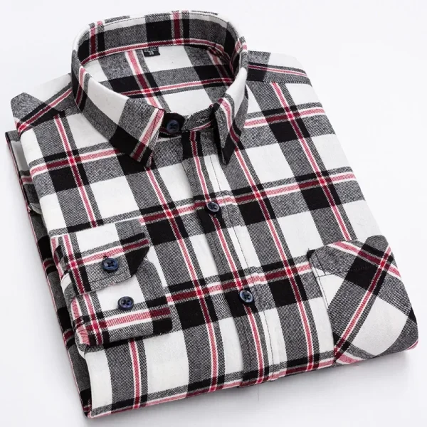 Cotton plaid shirt - Image 11