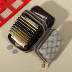 Womens Credit Card Wallet, Large Capacity Multi Card Case Wallet With ID Window, Zipper Card Cases Holder - Image 13