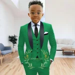 Boys' 3-Piece Navy Blue Shawl Lapel Tuxedo - Image 11