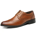 Handmade Men's Black Leather Oxford Shoes - Image 11