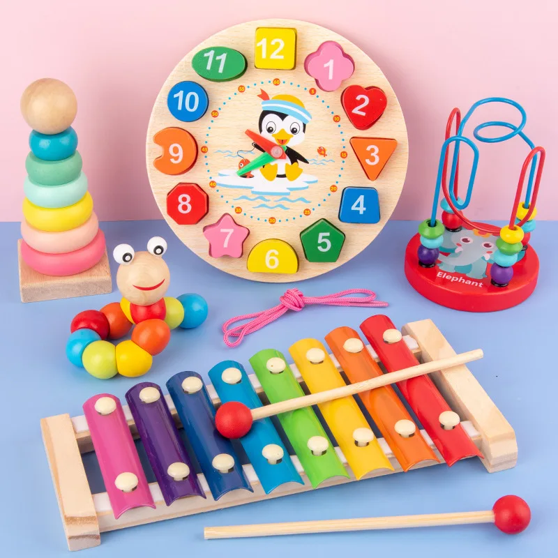 Sc910c290c17b4fd999e6c399aaaf6c45l.webp Montessori 3D Wooden Puzzle & Learning Set - Image 1