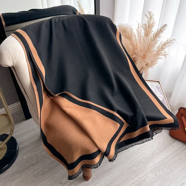 New Warm Luxury Cashmere Scarf Women Plain color Fashion Shawl and Wraps Ladies Blanket Foulard Winter Pashmina Bandana Bufanda - Image 9