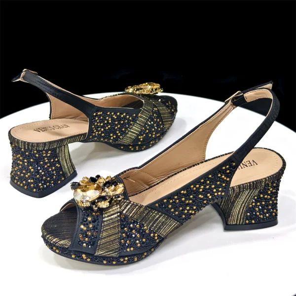 Women's Peep-Toe Heels with handbag - Image 21