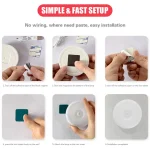 Motion Sensor Light With Remote Control USB Rechargeable Timer Night Light Dimmable LED Lamp Stairs Hallway Cabinet Nightlight - Image 16