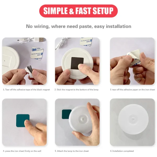 Motion Sensor Light With Remote Control USB Rechargeable Timer Night Light Dimmable LED Lamp Stairs Hallway Cabinet Nightlight - Image 16