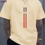 Men's Oversized Paris Lettering T-Shirt - Image 9