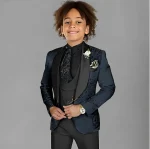 Boys' 3-Piece Jacquard Tuxedo Set - Image 5