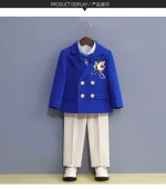 Kids' 3-Piece Formal Blue Suit - Image 23