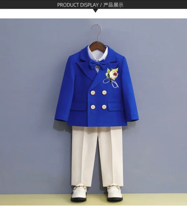 Kids' 3-Piece Formal Blue Suit - Image 23