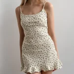 Hiloc Summer Backless Spaghetti Strap Dress Casual