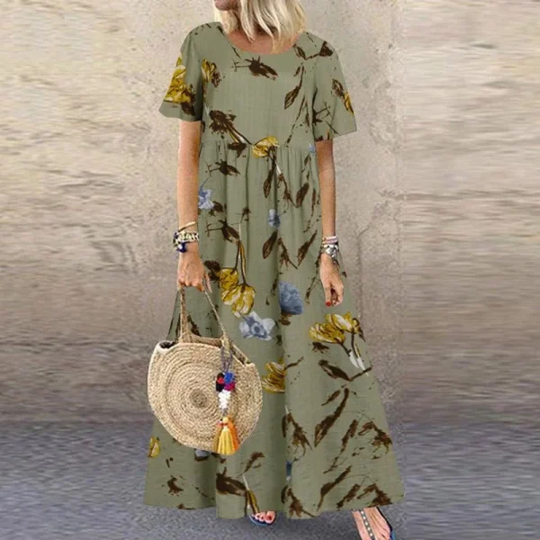 Women's Floral Waist Maxi Dress - Image 2