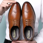 Handmade Men's Black Leather Oxford Shoes - Image 8