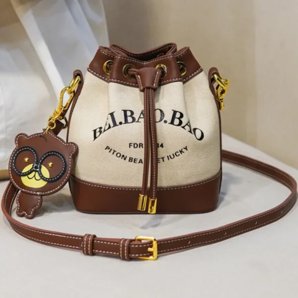 Top Handle Bucket Bag Set - Image 10