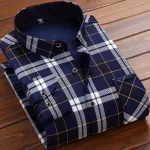 2025 Men's Winter Warm Long Sleeve Plaid Shirts Flannel Fur Lined Thick Formal Shirts Fleece Casual Shirt for Men Dress Shirts - Image 38