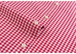 Plaid Checkered Short Sleeve 100% Cotton Shirt Button - Image 50