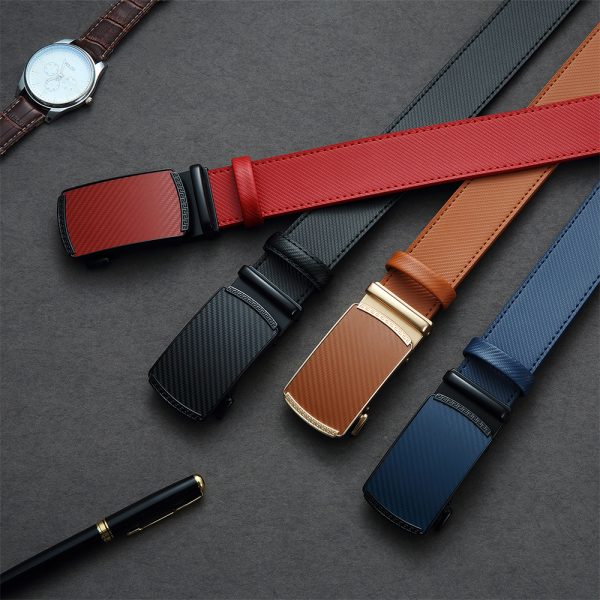 Men Belts Leather Waist Strap Male Automatic Buckle Waistband Mens High Quality Girdle Belts for Women Men Gifts 105 115  125cm - Image 16