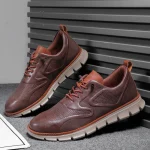 Men's Leather Oxford Sneakers - Image 8