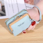 Wallet Women's Fashion Wrist Strap Short Zero Wallet Large Capacity Coin Clip Bag Multiple Card Positions Card Bag Money Clip - Image 7