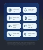 T75 Fone Bluetooth Headset 5.3 Wireless Air Conduction Headphones Clip Ear Music Noise Canceling HD Call Sports Gaming Earphone - Image 29