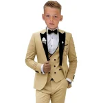Boys' 3-Piece Burgundy Tuxedo - Image 11