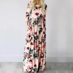 Summer Maxi Dress Women Floral Print Boho Beach Dress - Image 8