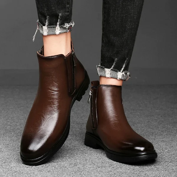 Leather Chelsea Men's Boots - Image 3