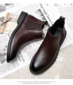 Men's Boots Handmade Leather Ankle Shoes - Image 28